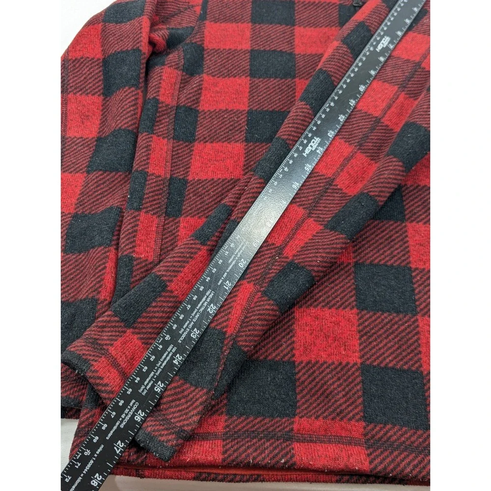 The North Face Jacket Men Small Multi Plaid Fleece Lined Long Sleeve Quarter Zip